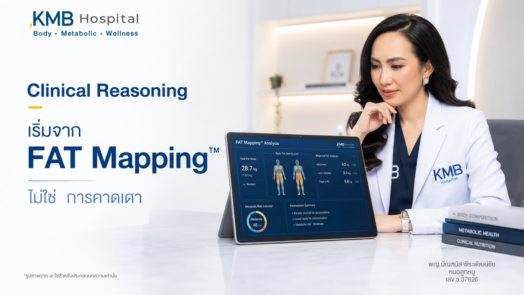 หมอลูกหนูวิเคราะห์ข้อมูลจาก FAT Mapping™ ก่อนวางแผนดูดไขมัน