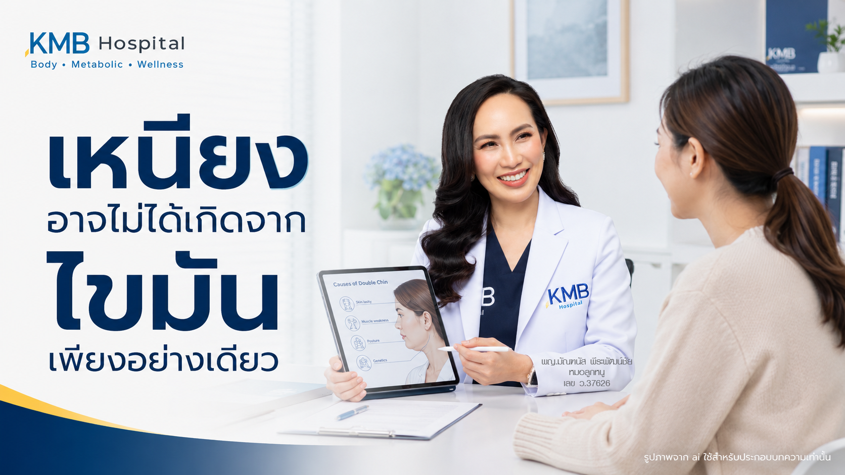 หมอลูกหนูอธิบายการประเมินเหนียงด้วย FAT Mapping™ ก่อนวางแผนดูดไขมัน