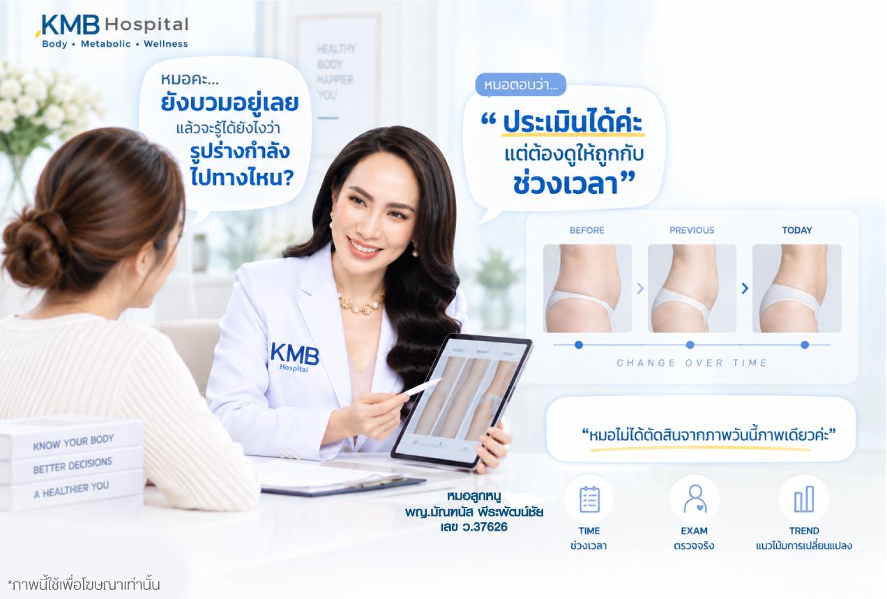 แม้ยังมีอาการบวมหลังดูดไขมัน แพทย์สามารถติดตามแนวโน้มของรูปร่างได้ โดยพิจารณาช่วงเวลา การตรวจจริง และข้อมูลก่อนทำร่วมกัน