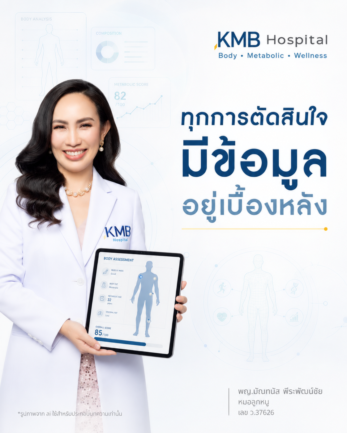 หมอลูกหนูอธิบายว่าทุกการวางแผนดูดไขมันมีข้อมูลอยู่เบื้องหลัง